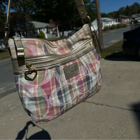 Vintage Y2K Coach Poppy Madras Plaid Crossbody Early 2000s - Picture 1 of 10
